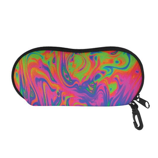 Psychedelic Bubble Print Glasses Case