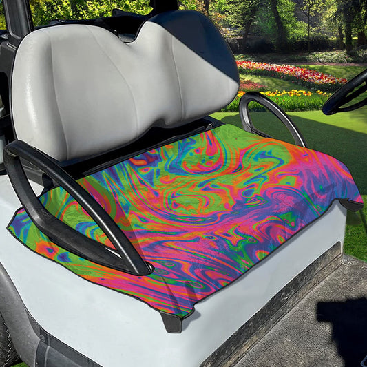 Psychedelic Bubble Print Golf Cart Seat Cover