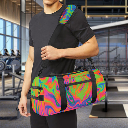 Psychedelic Bubble Print Gym Bag