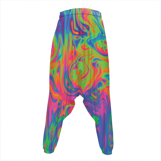 Psychedelic Bubble Print Hammer Pants