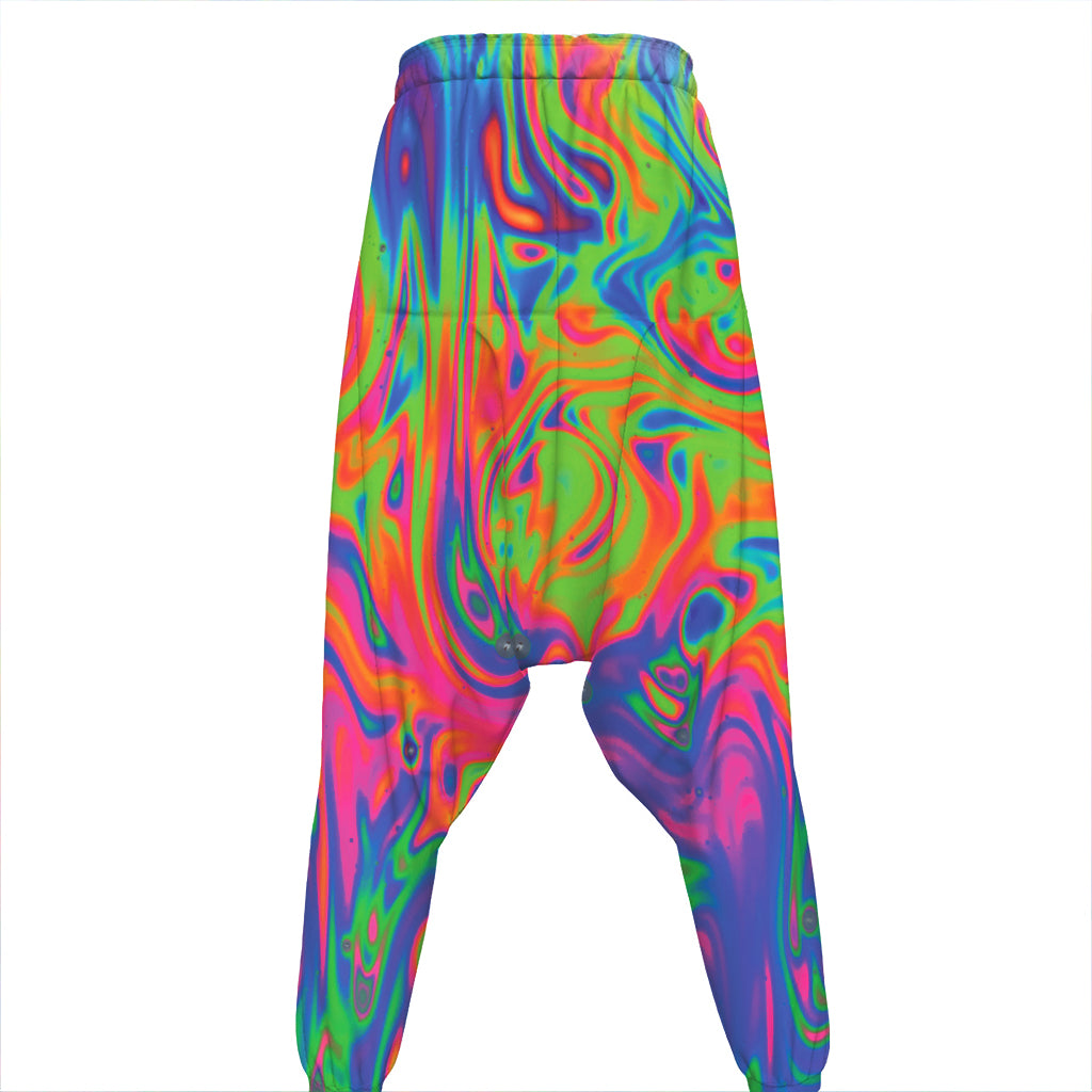 Psychedelic Bubble Print Hammer Pants