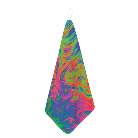 Psychedelic Bubble Print Hand Towel