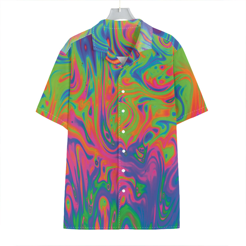 Psychedelic Bubble Print Hawaiian Shirt