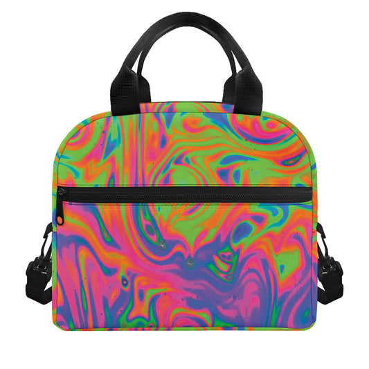 Psychedelic Bubble Print Insulated Lunch Bag