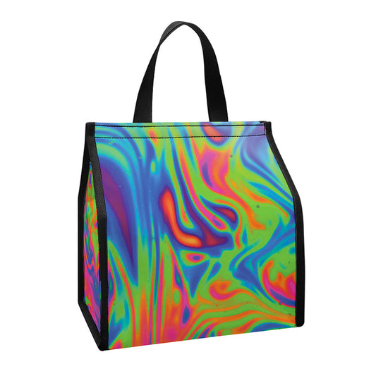 Psychedelic Bubble Print Insulated Lunch Tote