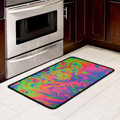 Psychedelic Bubble Print Kitchen Mat