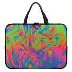 Psychedelic Bubble Print Laptop Sleeve With Handle
