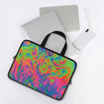 Psychedelic Bubble Print Laptop Sleeve With Handle