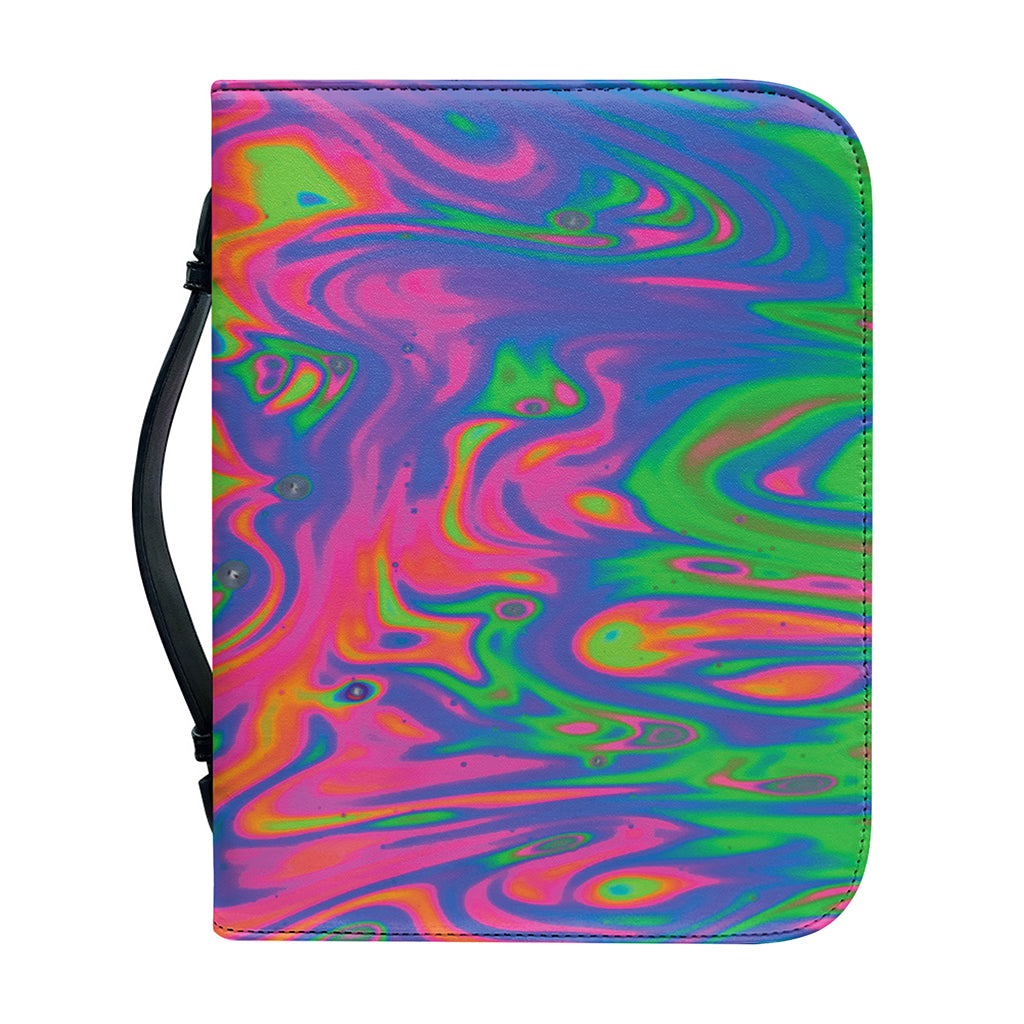Psychedelic Bubble Print Leather Bible Cover