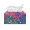 Psychedelic Bubble Print Leather Tissue Box Cover