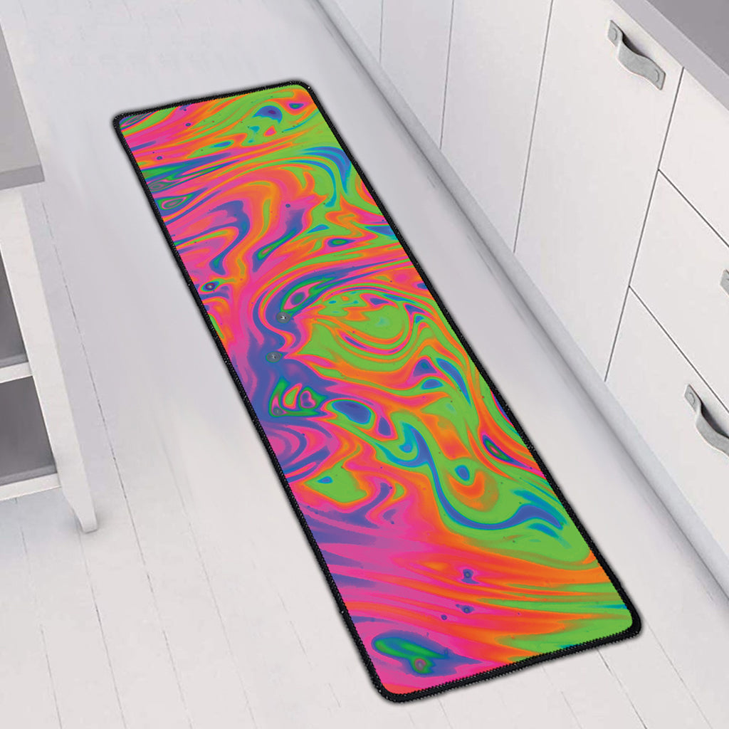 Psychedelic Bubble Print Long Kitchen Mat