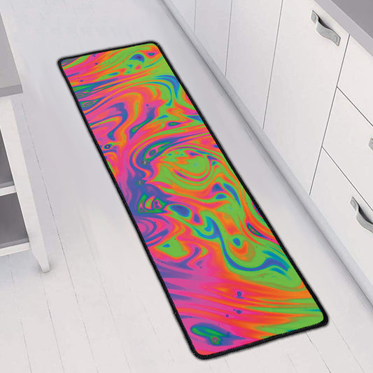 Psychedelic Bubble Print Long Kitchen Mat