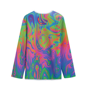 Psychedelic Bubble Print Long Sleeve Short Coat