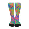 Psychedelic Bubble Print Long Socks