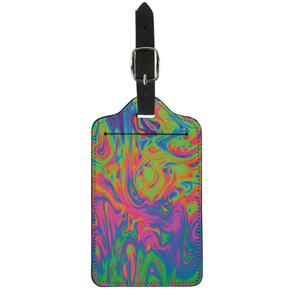 Psychedelic Bubble Print Luggage Tag