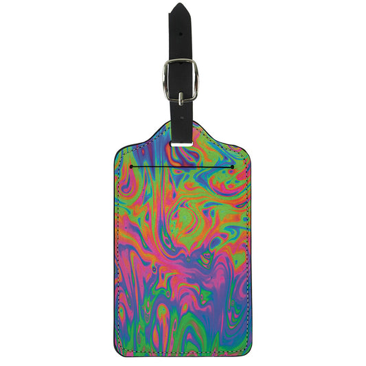 Psychedelic Bubble Print Luggage Tag