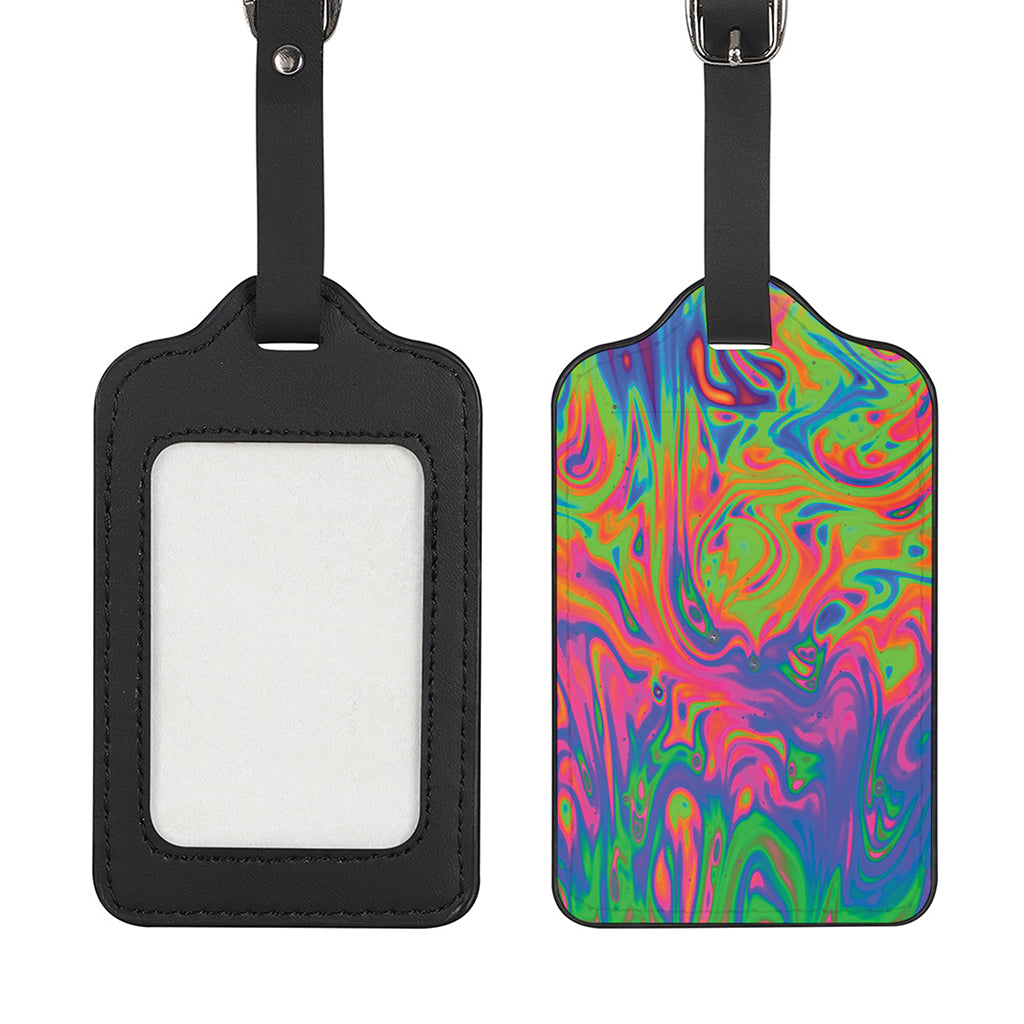 Psychedelic Bubble Print Luggage Tag