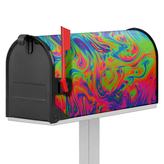 Psychedelic Bubble Print Mailbox Cover