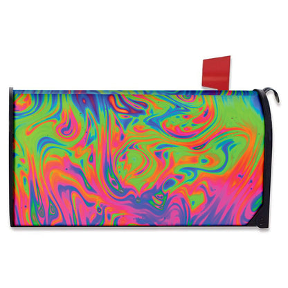 Psychedelic Bubble Print Mailbox Cover