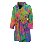 Psychedelic Bubble Print Men's Bathrobe