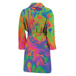 Psychedelic Bubble Print Men's Bathrobe