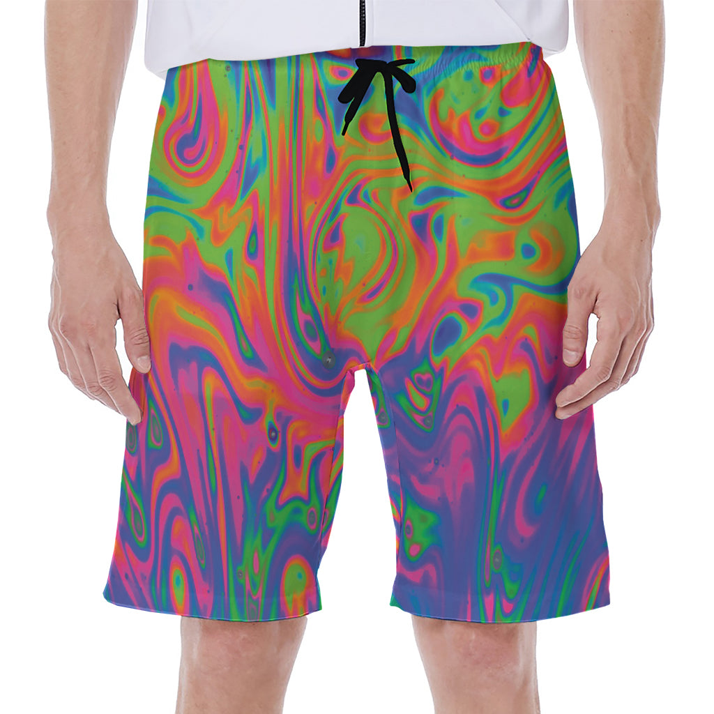 Psychedelic Bubble Print Men's Beach Shorts