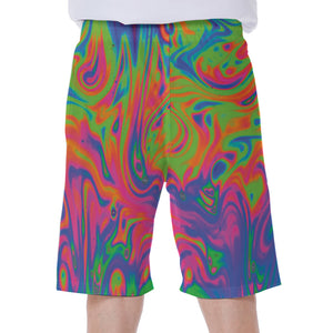 Psychedelic Bubble Print Men's Beach Shorts