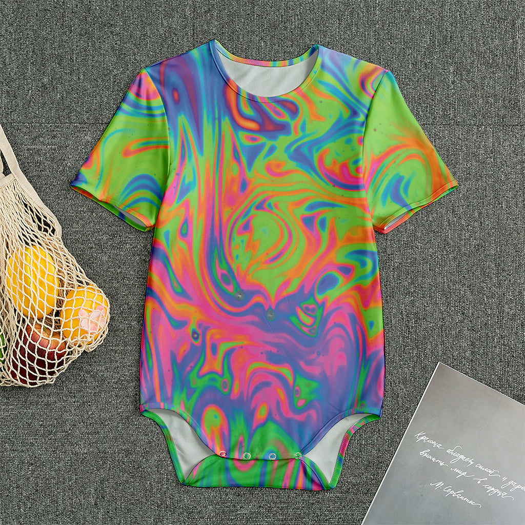 Psychedelic Bubble Print Men's Bodysuit