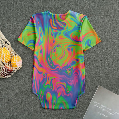 Psychedelic Bubble Print Men's Bodysuit
