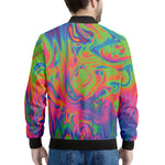 Psychedelic Bubble Print Men's Bomber Jacket