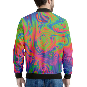 Psychedelic Bubble Print Men's Bomber Jacket