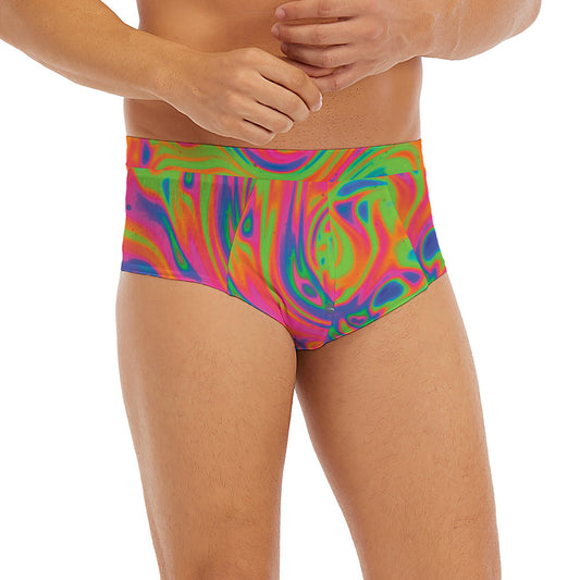 Psychedelic Bubble Print Men's Briefs