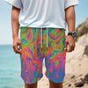 Psychedelic Bubble Print Men's Cargo Shorts