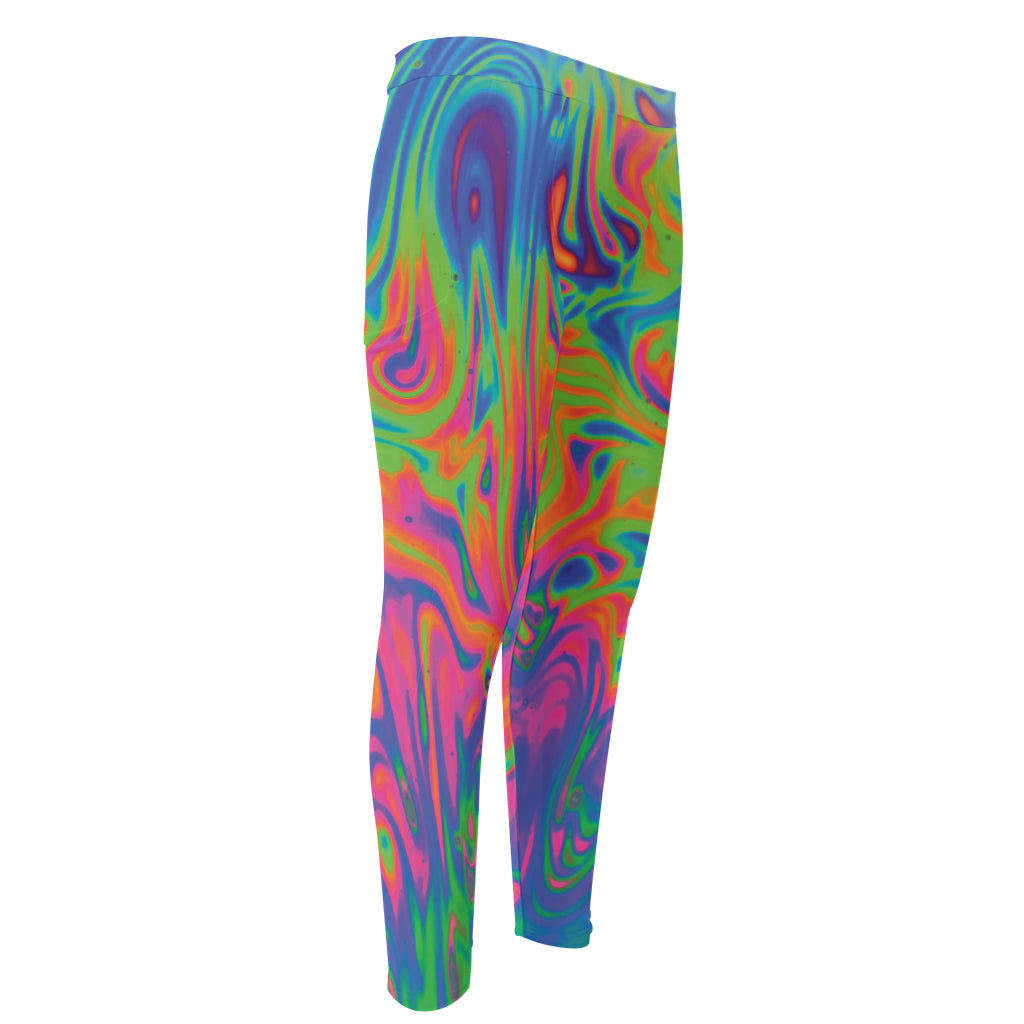 Psychedelic Bubble Print Men's Compression Pants