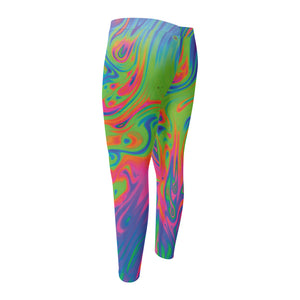 Psychedelic Bubble Print Men's Compression Pants