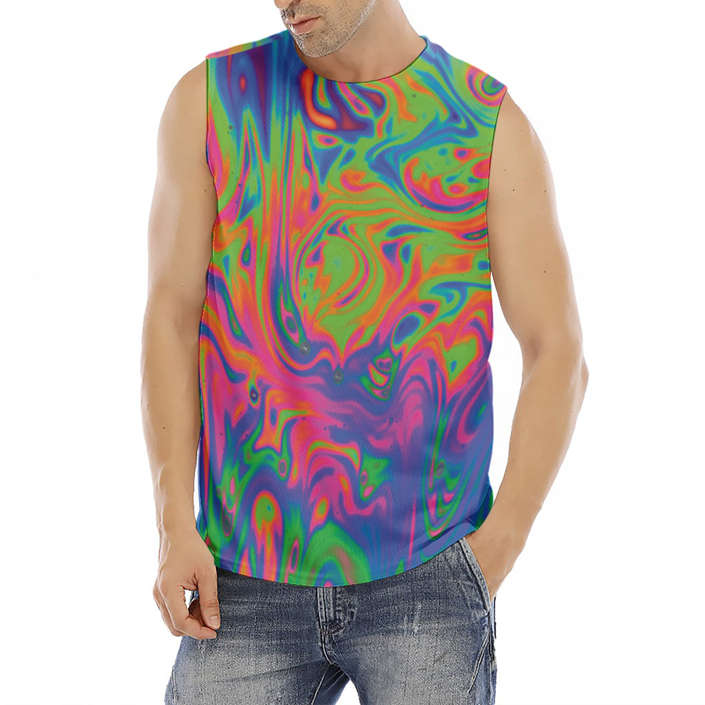 Psychedelic Bubble Print Men's Fitness Tank Top