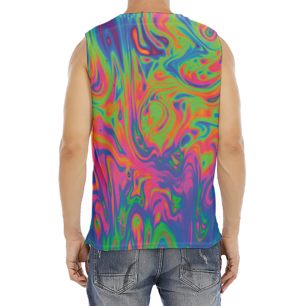 Psychedelic Bubble Print Men's Fitness Tank Top