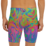 Psychedelic Bubble Print Men's Long Boxer Briefs