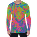Psychedelic Bubble Print Men's Long Sleeve T-Shirt
