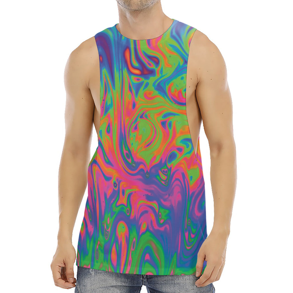 Psychedelic Bubble Print Men's Muscle Tank Top