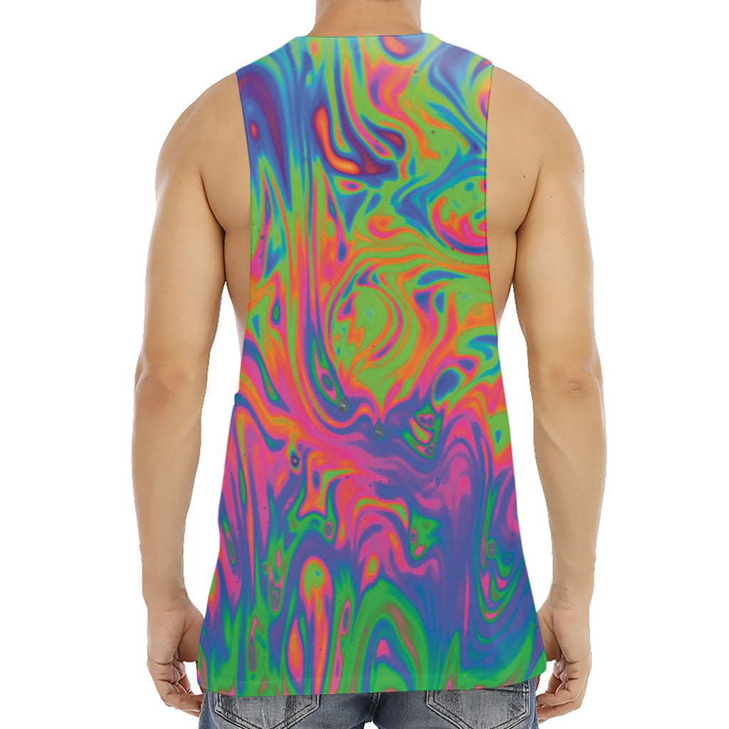 Psychedelic Bubble Print Men's Muscle Tank Top