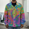 Psychedelic Bubble Print Men's Shirt Jacket