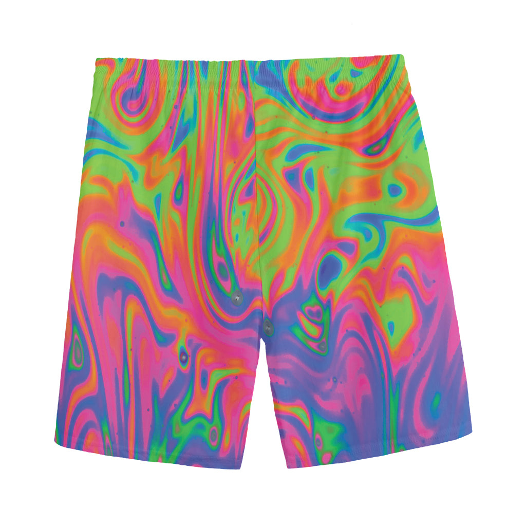 Psychedelic Bubble Print Men's Sports Shorts