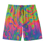 Psychedelic Bubble Print Men's Swim Trunks