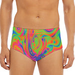 Psychedelic Bubble Print Men's Triangle Swim Briefs