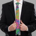 Psychedelic Bubble Print Necktie