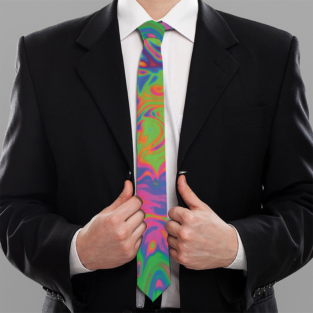 Psychedelic Bubble Print Necktie