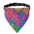Psychedelic Bubble Print Over The Collar Dog Bandana