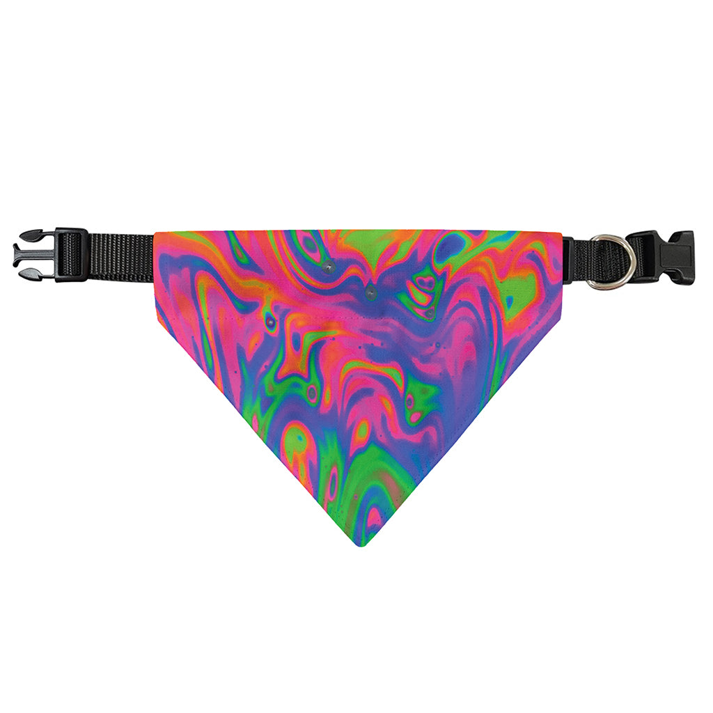 Psychedelic Bubble Print Over The Collar Dog Bandana