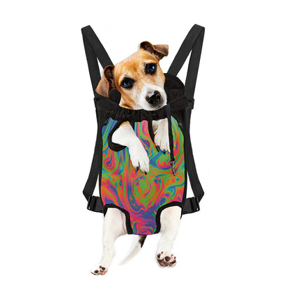 Psychedelic Bubble Print Pet Carrier Backpack